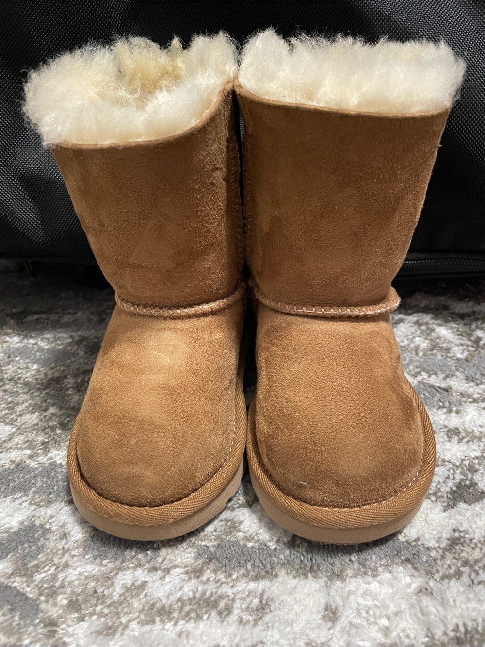 UGG Kids Chestnut Suede Shearling Boots